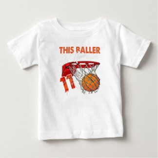 11e Anniversaire Basket TShirt Funny 11 ans