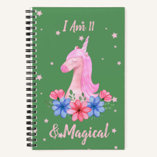 11e anniversaire I am 11 & Magical Unicorn Carnet