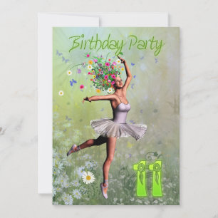 11e invitation de fête d'anniversaire