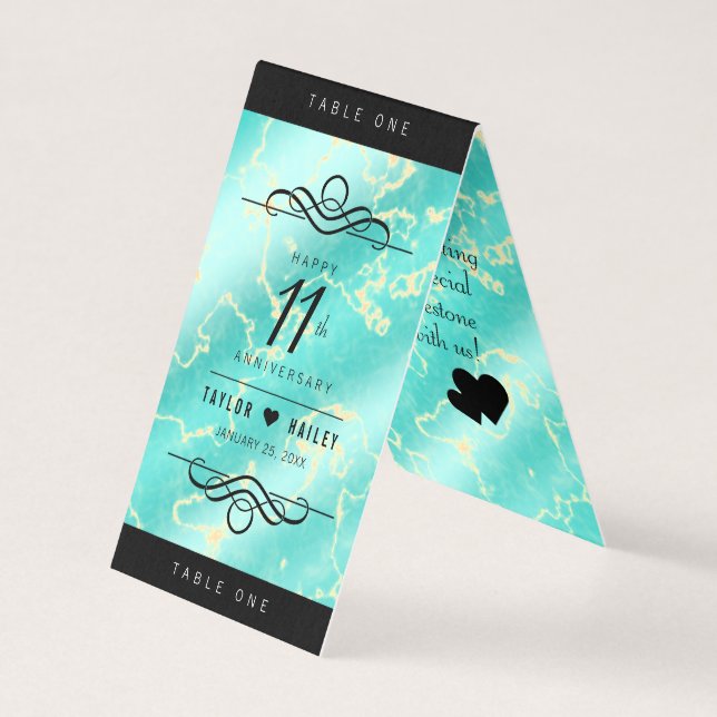 11ème anniversaire de Mariage turquoise (Front)