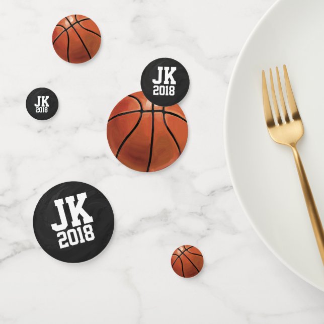 11of12 Personalized Basketball  Dots Confetti (Group)