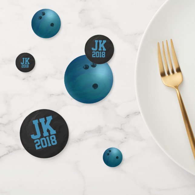 11of12 Personalized Bowling Ball Dots Confetti (Group)