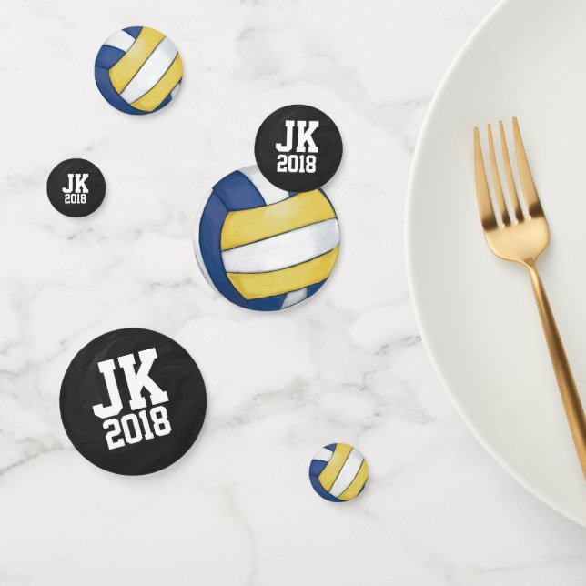 11of12 Personalized Volleyball Dots Confetti (Group)