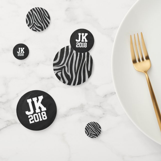 11of12 Personalized Zebra Dots Confetti (Group)