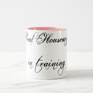 11oz 2 Tone Mug-Real Housewife in training Two-Tone Coffee Mug