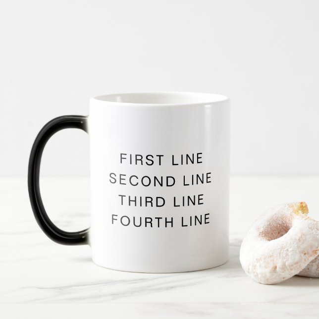 11oz Colour Morphing Mug with Your Personalized Te (With Donut)