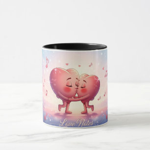 11oz Mug Kissing Hearts “Love Notes” Cute mug