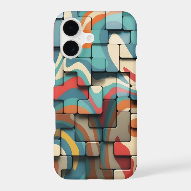 11Pro Max Blocs psychédéliques rétro _ coque iphone (Verso)