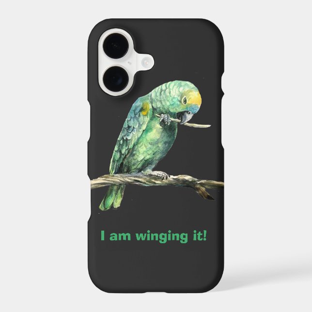 11Pro Max Coque iphone de perroquet vert (Verso)