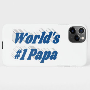11Pro Max Coque iphone de texte bleu mer Papa