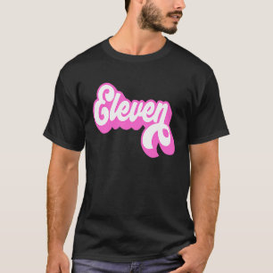 11st Birthday Retro Vintage Hot Pink Girl Elf T-Shirt