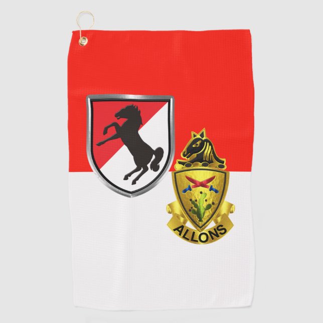 11th ACR  Armoured Cavalry Regiment  Golf Towel (Front)