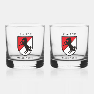 11th ACR Armoured Cavalry Regiment Whiskey Glass