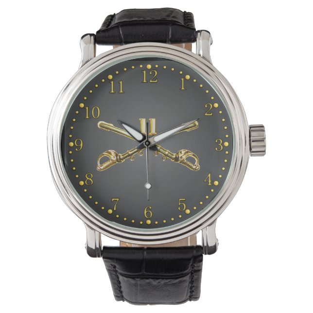 11th ACR Brass Crossed Sabres Watch (Front)