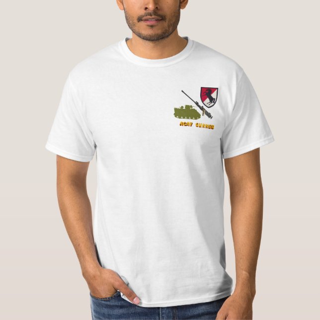 11th ACR M113 ACAV Gunner Front & Back Print Shirt (Front)