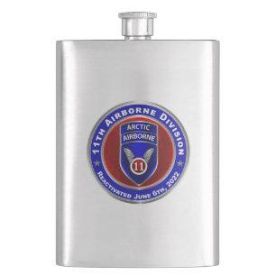 11th Airborne Division Hip Flask