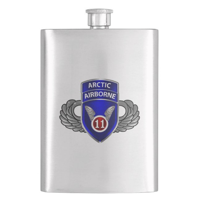 11th Airborne Division   Hip Flask (Front)