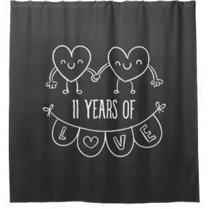 11th Anniversary Gift Chalk Hearts