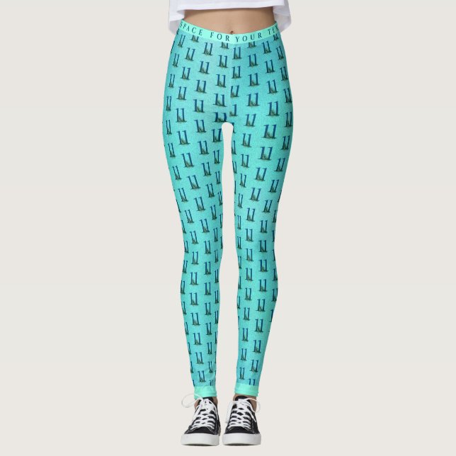 11th Anniversary Peacock Feathers Leggings (Front)