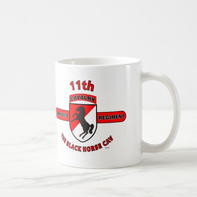 11TH ARMORED CAVALRY REGIMENT "BLACK HORSE CAV" COFFEE MUG (Right)