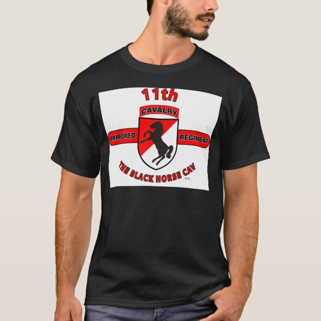 11TH ARMORED CAVALRY REGIMENT "BLACK HORSE CAV" T-Shirt (Front)