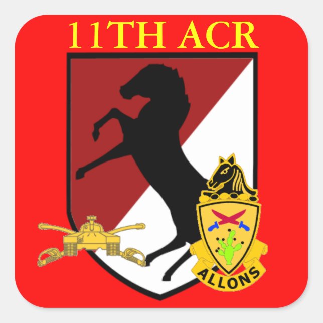 11TH ARMORED CAVALRY STICKERS (Front)