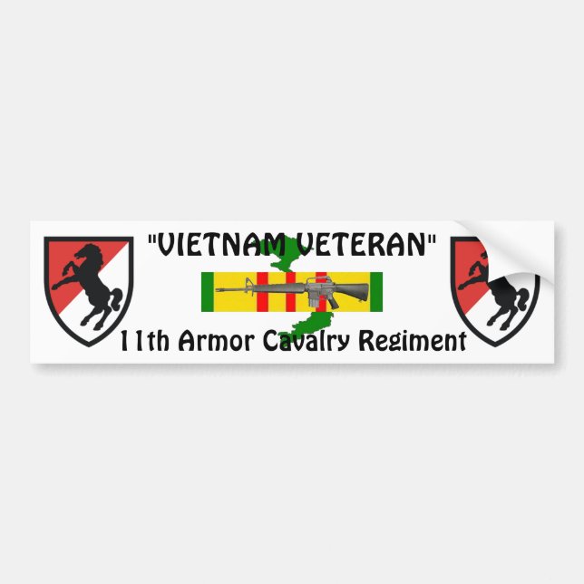 11th Armour Cav Reg bumper sticker (Front)