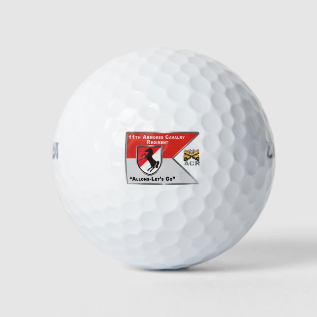 11th Armoured Cavalry Regiment “Black Horse”  Golf Balls (Front)