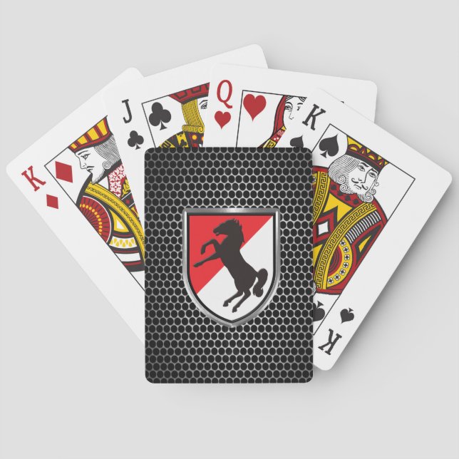 11th Armoured Cavalry Regiment “Black Horse”  Play Playing Cards (Back)
