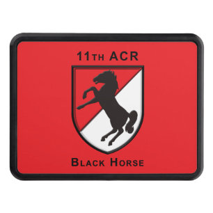 11th Armoured Cavalry Regiment “Black Horse” Trailer Hitch Cover