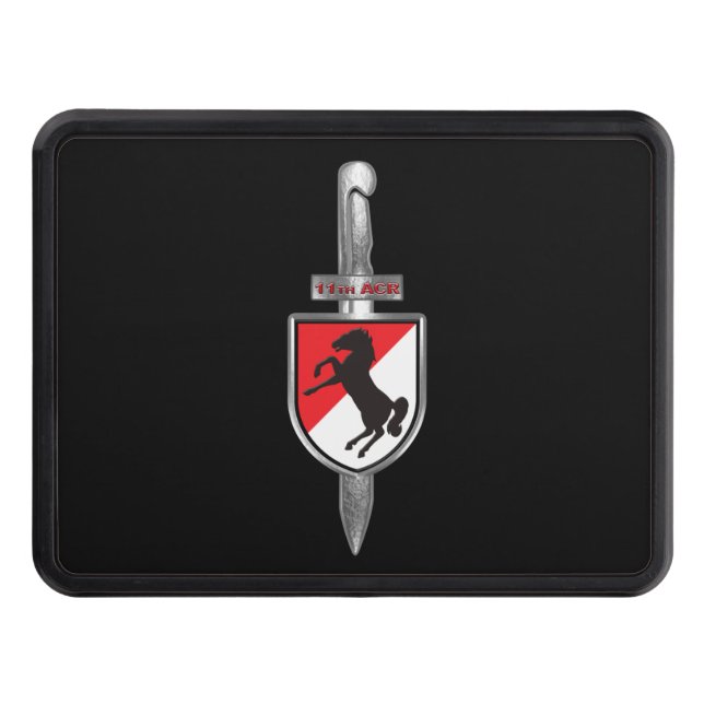 11th Armoured Cavalry Regiment Customized Design Trailer Hitch Cover (Front)