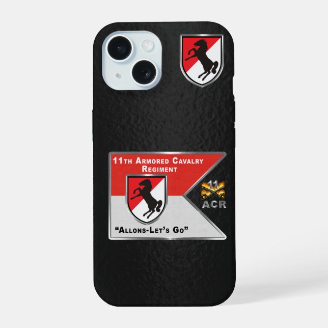 11th Armoured Cavalry Regiment  iPhone 15 Case (Back)