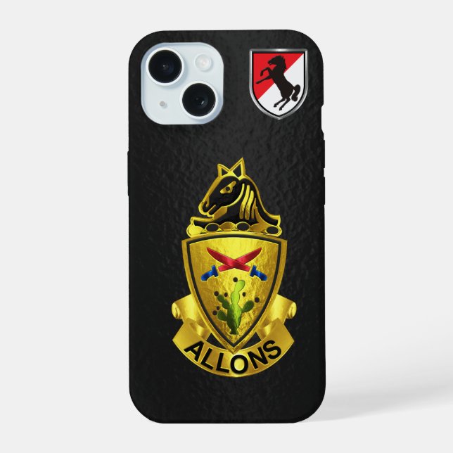 11th Armoured Cavalry Regiment  iPhone 15 Case (Back)