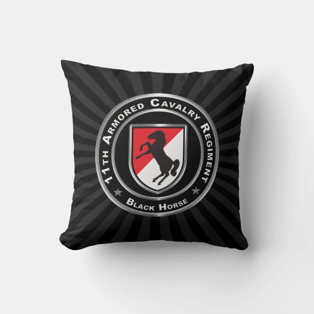 11th Armoured Cavalry Regiment  Throw Pillow (Front)