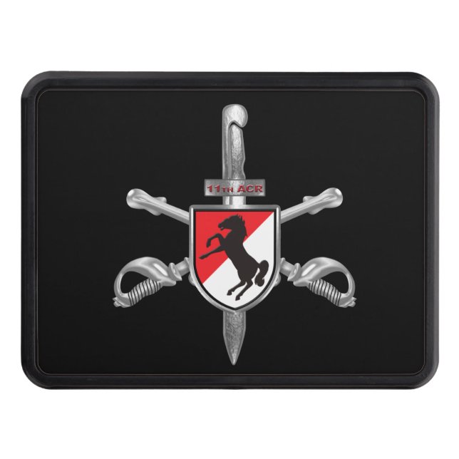 11th Armoured Cavalry Regiment with Sterling Sabre Trailer Hitch Cover (Front)
