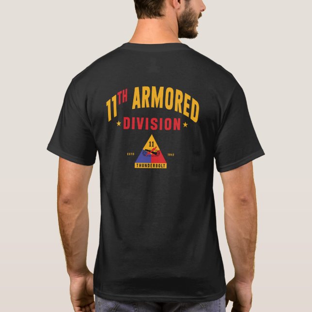 11th Armoured "Thunderbolt" Division Custom T-Shirt (Back)