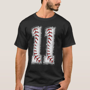 11th Birthday Baseball Big Number 11 Year Old Boy T-Shirt