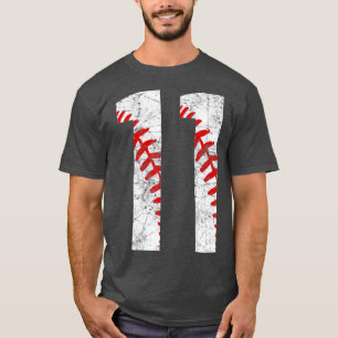 11th Birthday Baseball Big Number Eleven 11 Year O T-Shirt