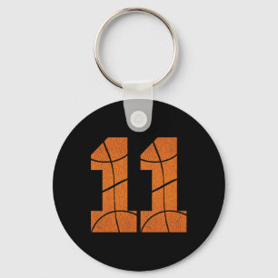 11th Birthday Basketball Boys Kids Keychain
