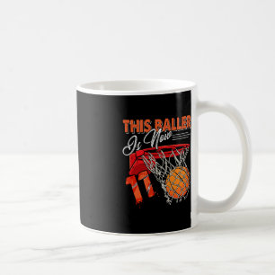 11th Birthday Basketball Fun 11 Years Old Kids Gi Coffee Mug