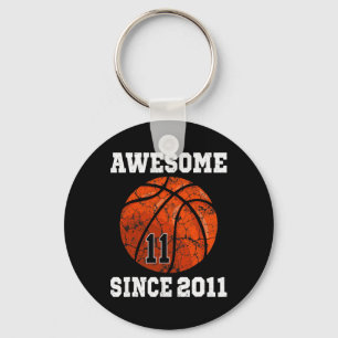 11th Birthday Basketball Player 11 Years Old Vinta Keychain