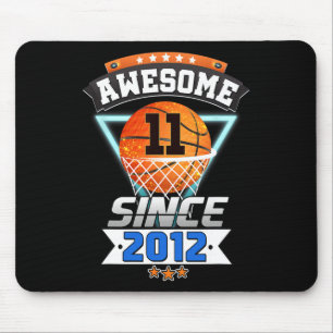 11th Birthday  Basketball Player Awesome Since 201 Mouse Pad