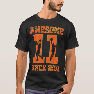 11th Birthday  Boy Basketball Awesome Since 2011 F T-Shirt