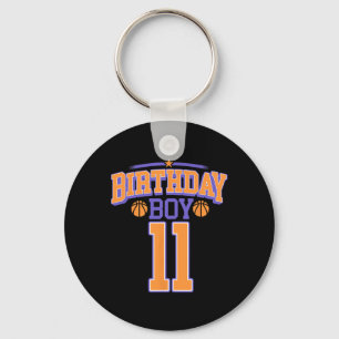 11th Birthday Boy Bysketbyll Lover 11 Years Old Bd Keychain