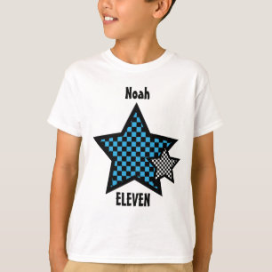 11th Birthday Boy CHECKED Star Custom Name V24 T-Shirt
