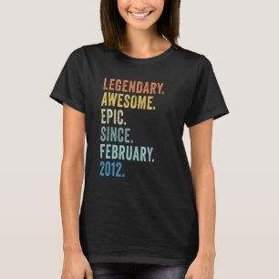 11th Birthday Boy Legendary Epic Awesome Since Feb T-Shirt