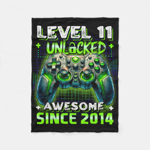 11th Birthday Boy Level 11 Gamer 11 Year Video Gam Fleece Blanket