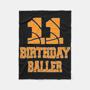 11th Birthday Byller Boy 11 Years Old Bysketbyll T Fleece Blanket