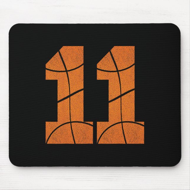 11th Birthday Bysketbyll Boys Kids  Mouse Pad (Front)