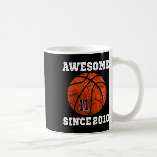 11th Birthday Bysketbyll Lover Gift 11 Years Old V Coffee Mug